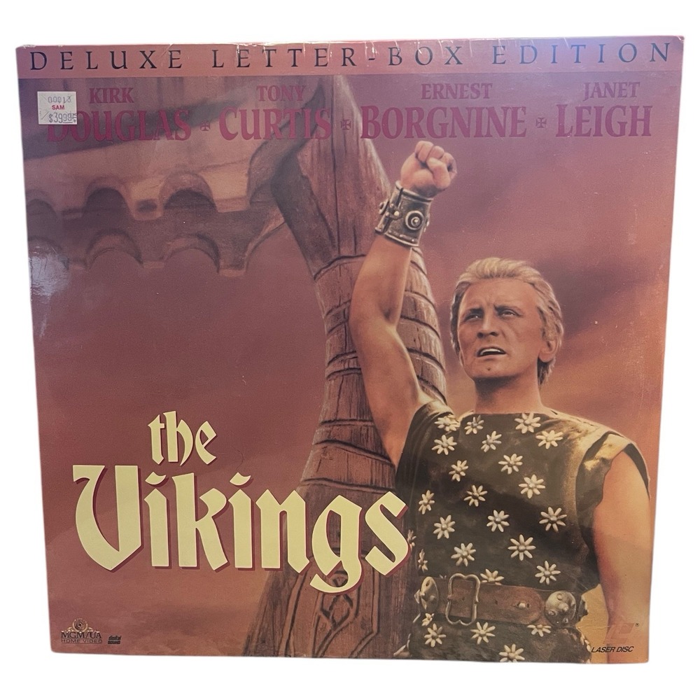 The Vikings Laserdisc Deluxe Letter-box Kirk Douglas Tony Curtis  MGM **SEALED